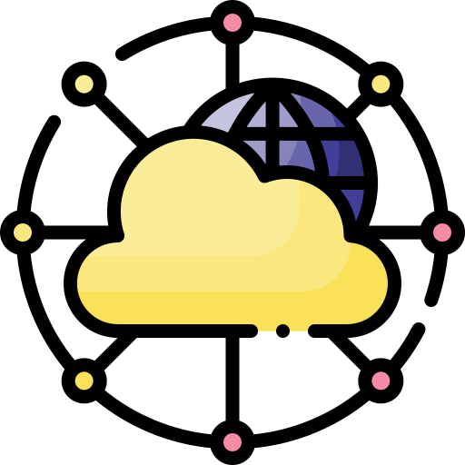 Cloud network Generic Outline Color icon