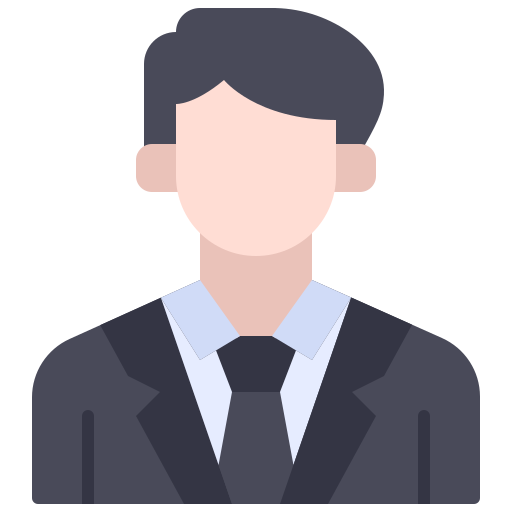 Flat business man user profile avatar icon Vector Image