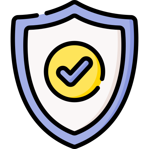 Security Badge Shield Handdrawn Icon. Cartoon Vector Clip Art of a