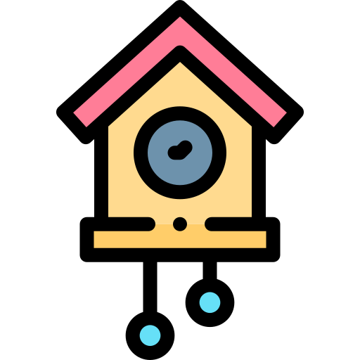 Cuckoo Clock Detailed Rounded Lineal Color Icon