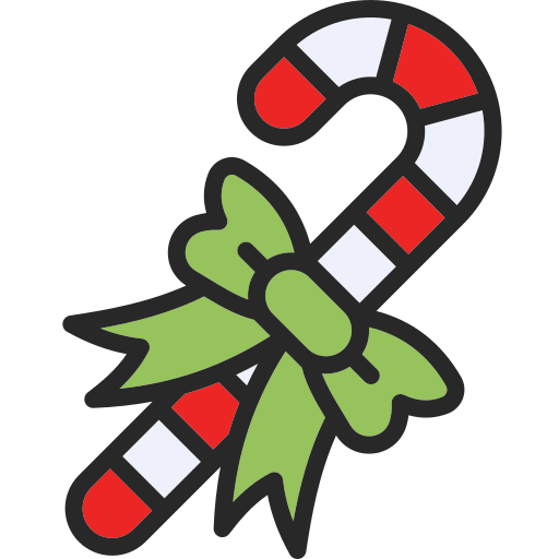 Candy Cane Generic Outline Color Icon