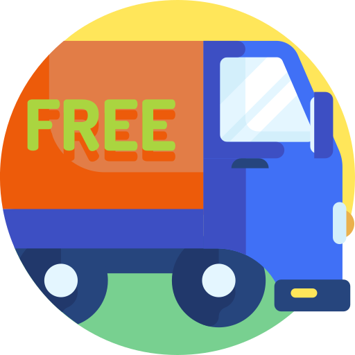 Free Delivery Detailed Flat Circular Flat Icon