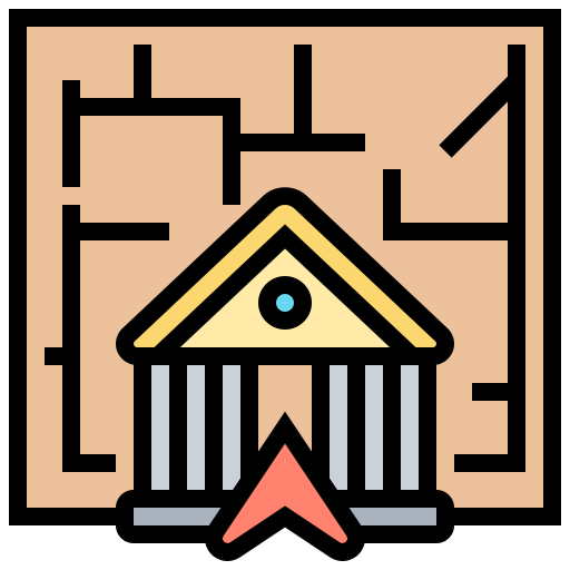 mapa del museo icono gratis