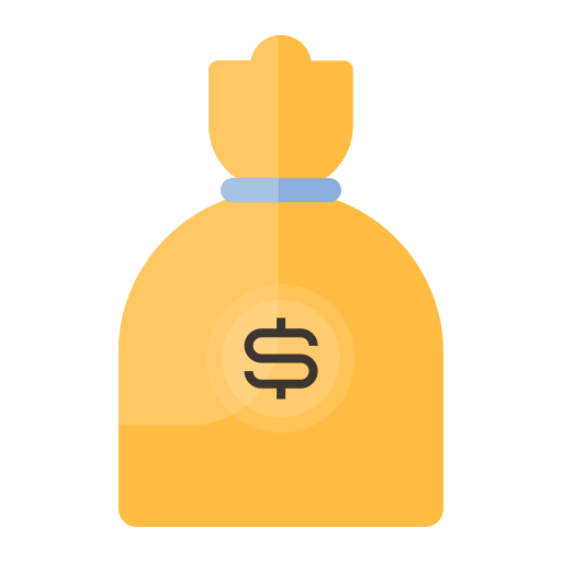 sac d'argent Icône gratuit