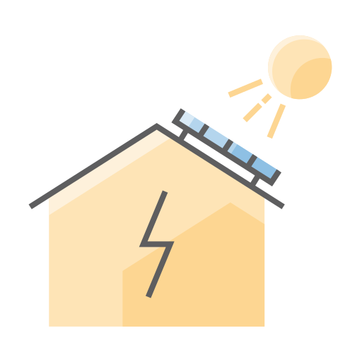 casa solar icono gratis