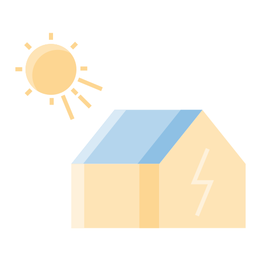 casa solar icono gratis