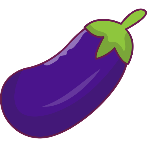 Eggplant Vector Stall Lineal Color icon