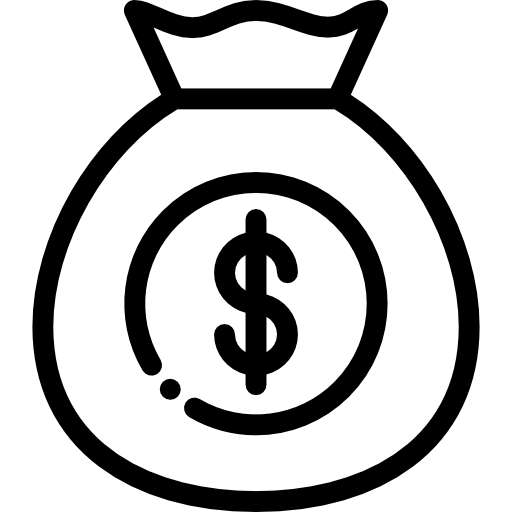 Money Bag Icon Detailed Rounded Lineal 2577