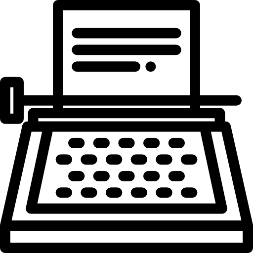 máquina de escribir icono gratis