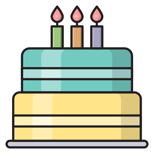 pastel de cumpleaños icono gratis