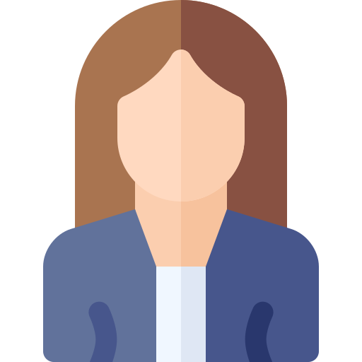 Businesswoman character avatar icon Royalty Free Vector