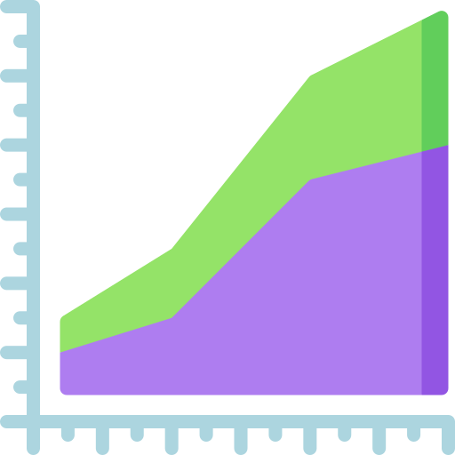 gráfico de área icono gratis