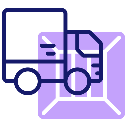 camión de reparto icono gratis