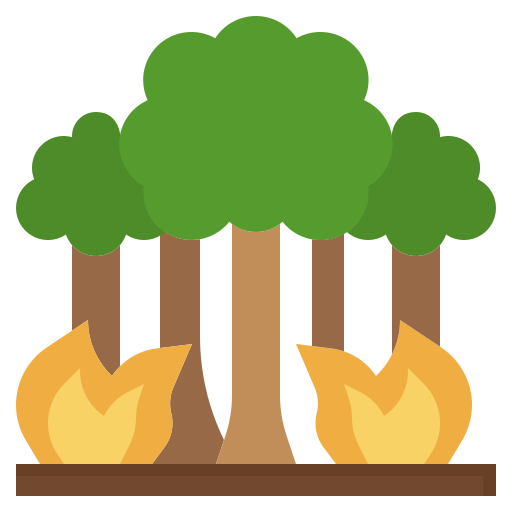 incendio forestal icono gratis