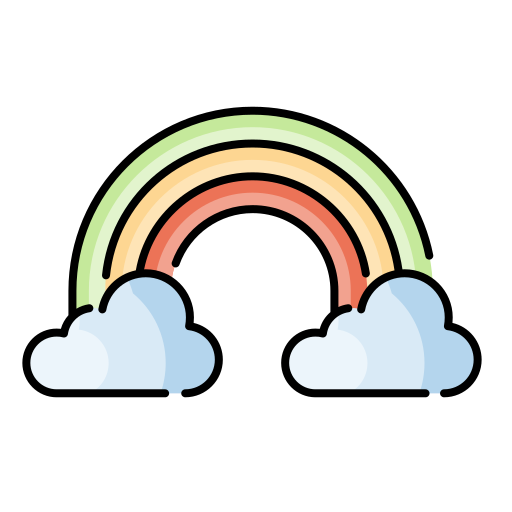 Rainbow Generic Outline Color icon