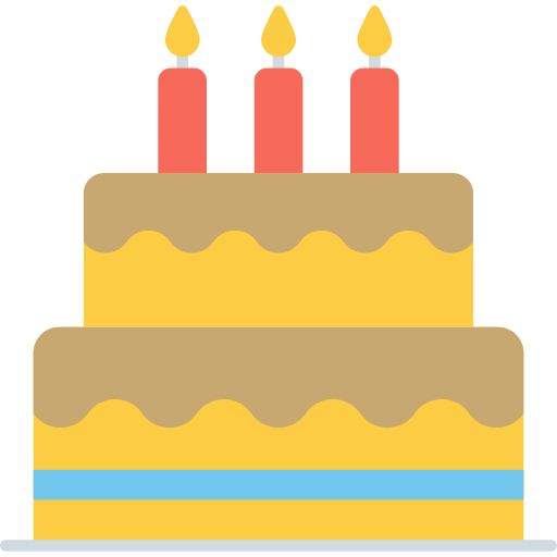 pastel de cumpleaños icono gratis