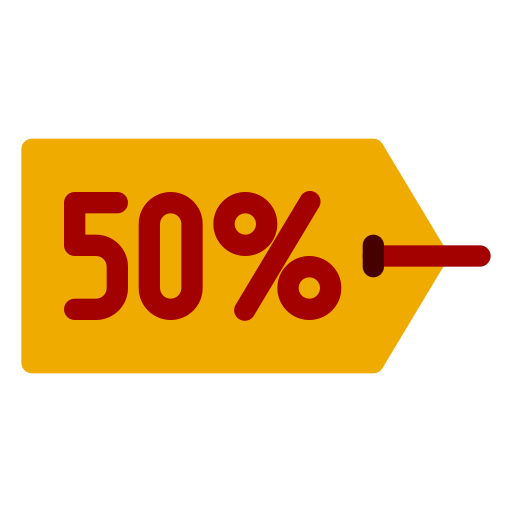 50 percent - free icon