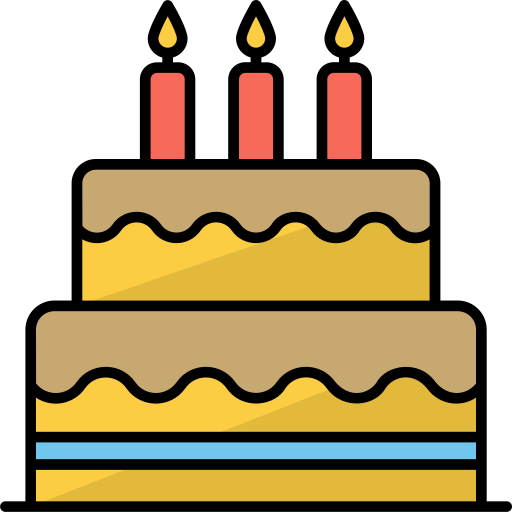 Birthday cake Generic Outline Color icon