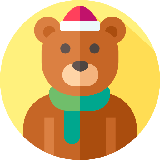 Bear Flat Circular Flat icon