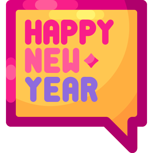 Happy new year - Free communications icons