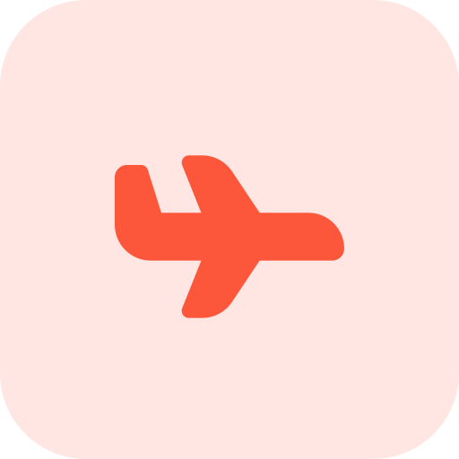 Airplane flying Pixel Perfect Tritone icon