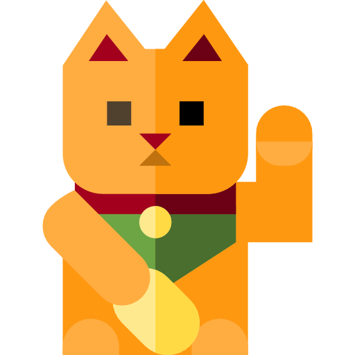 gato chino de la suerte icono gratis