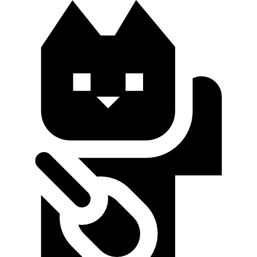 gato chino de la suerte icono gratis