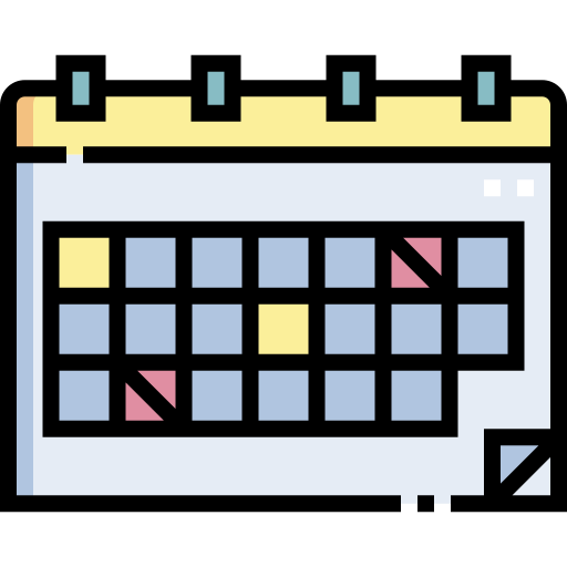 Calendar Detailed Straight Lineal color icon