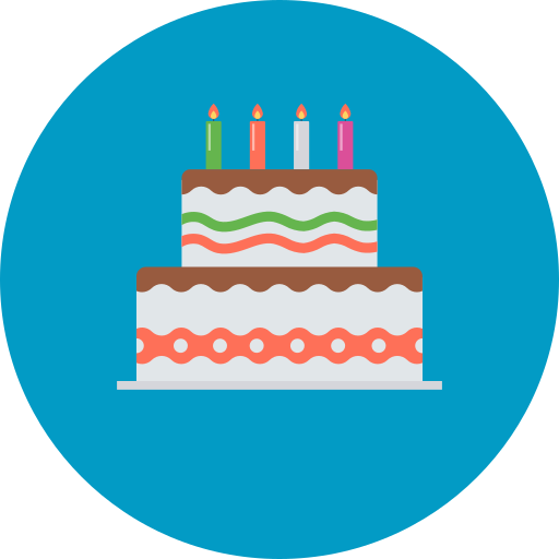 Pastel de cumpleaños - Iconos gratis de cumpleaños y fiesta