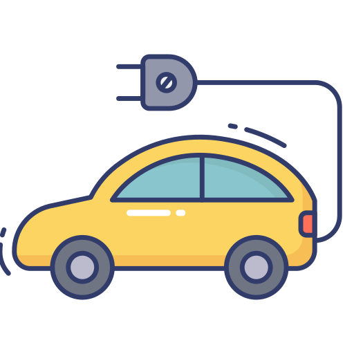 Electric car free icon