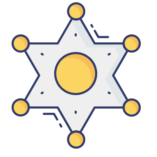 insignia del sheriff icono gratis