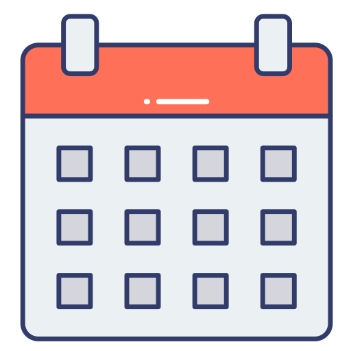 Calendar Dinosoft Lineal Color icon