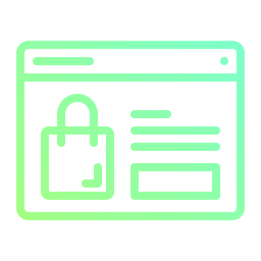 las compras en línea icono gratis