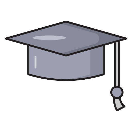 Graduation Cap Vector Stall Lineal Color Icon 0765