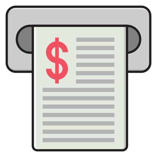 Receipt free icon