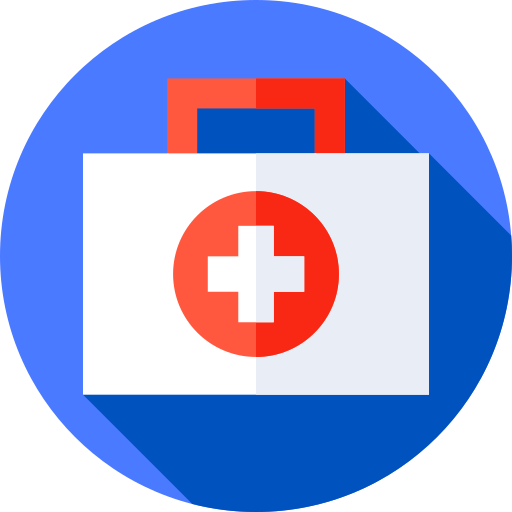 First aid bag Flat Circular Flat icon