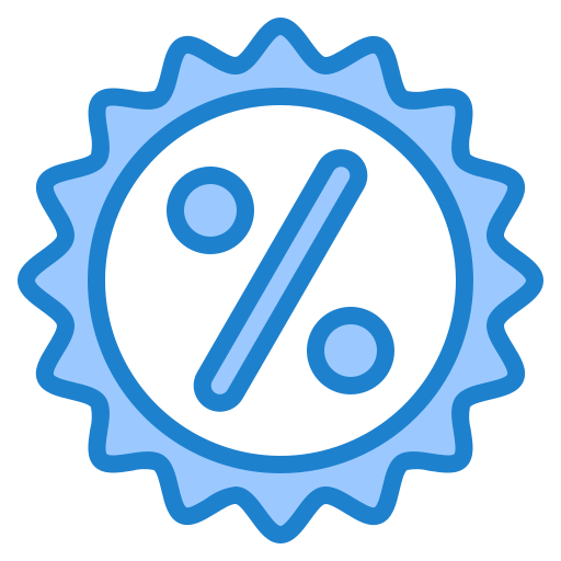 Discount srip Blue icon