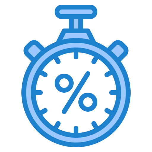 Stopwatch srip Blue icon