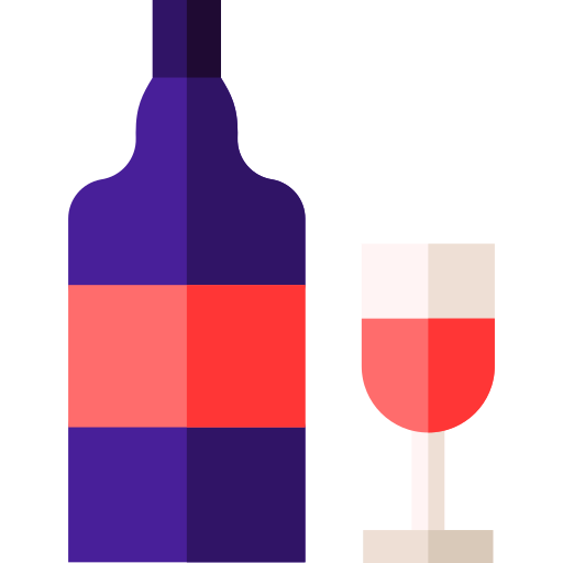 Wine bottle Basic Straight Flat icon