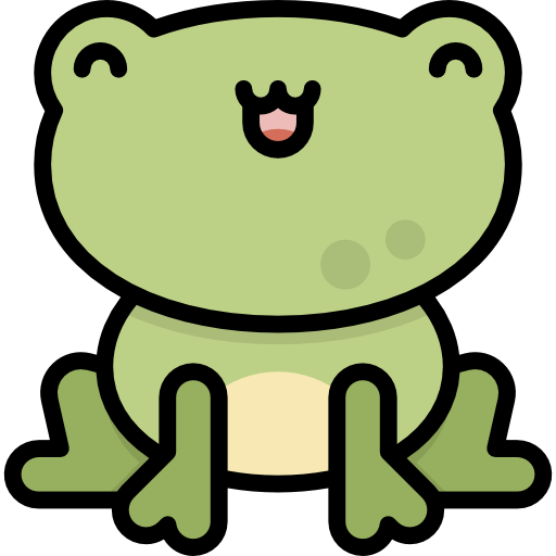 kawaii frog animal icon . colorful design. vector illustration