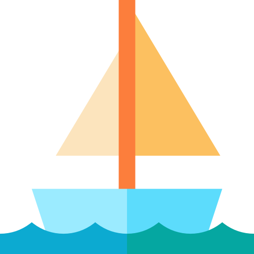 Sailboat Basic Straight Flat icon