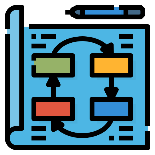 diagrama de flujo icono gratis