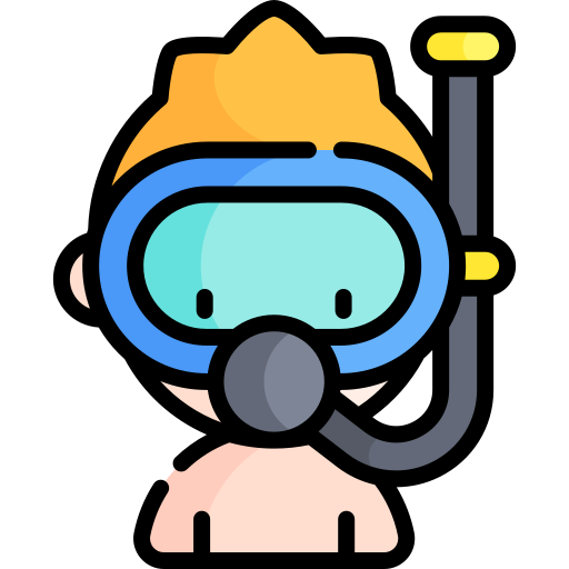 Snorkel Kawaii Lineal color icon