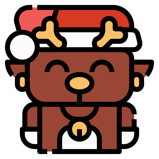 Reindeer Linector Lineal Color icon