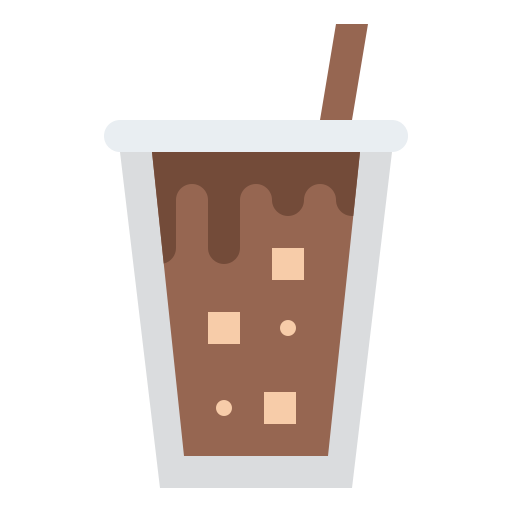 Ice Coffee Iconixar Flat Icon 