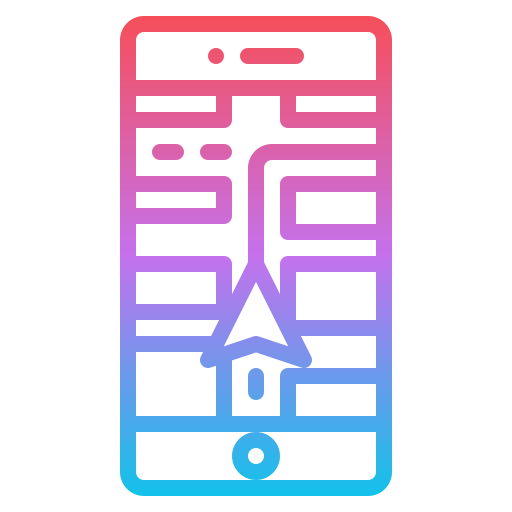 teléfono gps icono gratis