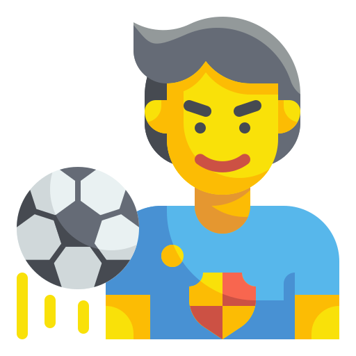 jugador de fútbol icono gratis