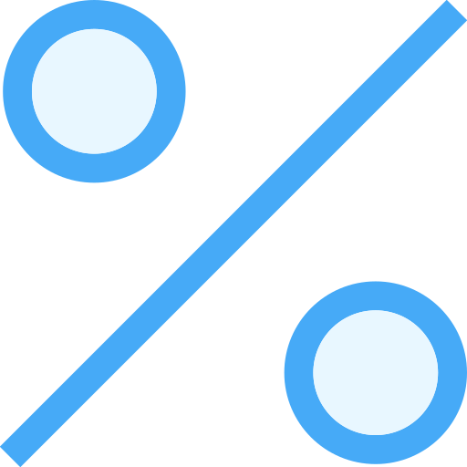Percent Generic Blue Icon