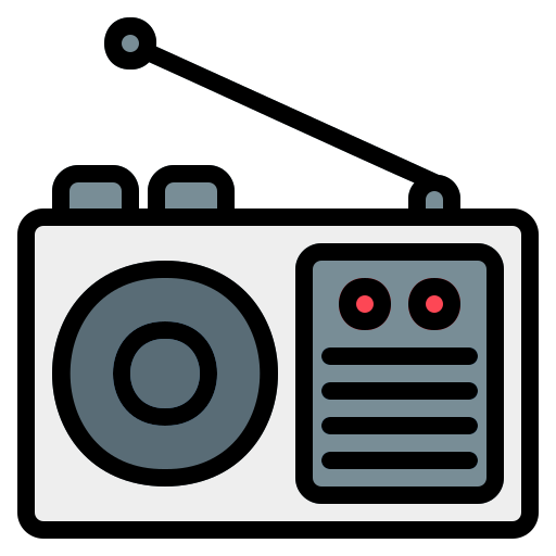 Radio Generic Outline Color icon