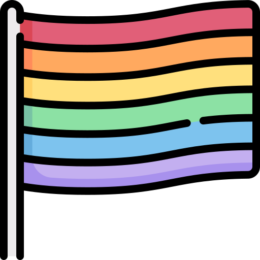 bandera arcoiris icono gratis